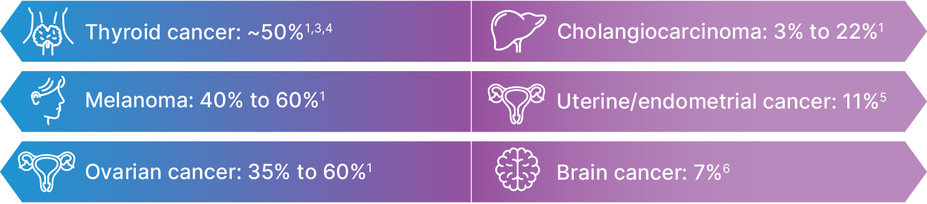 BRAF V600 has been identified as a driver mutation across various solid tumors